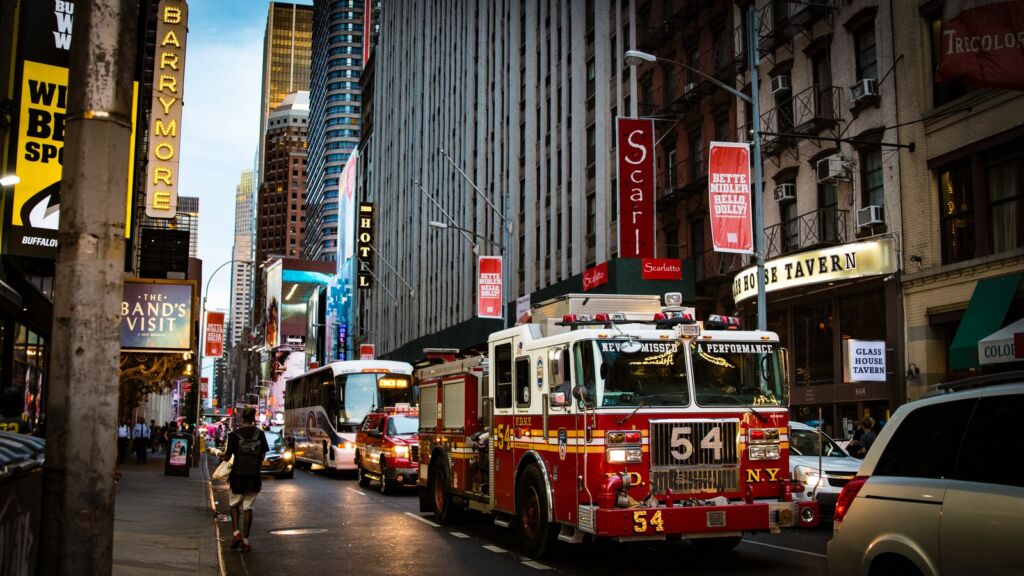 firetruck on town square